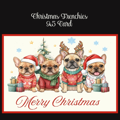 Christmas Frenchies A5 Card