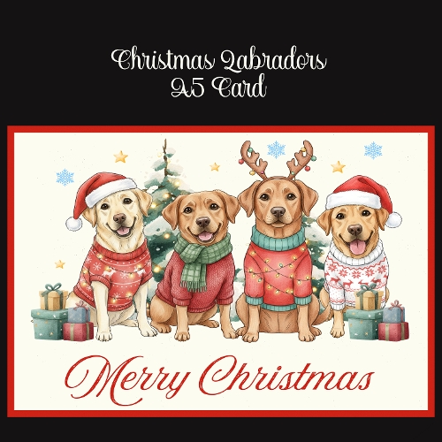 Christmas Labrador A5 Card