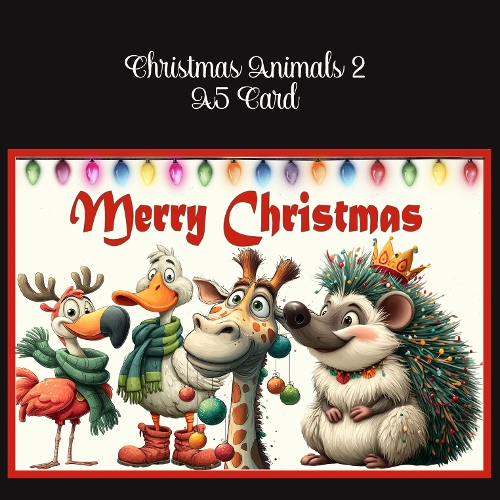 Christmas Animals 2 A5 Card