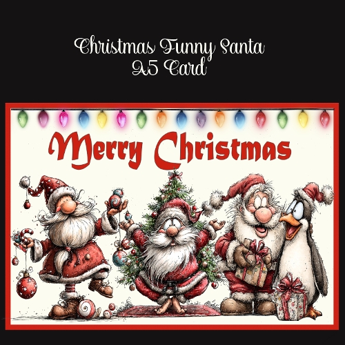 Christmas Funny Santa A5 Card