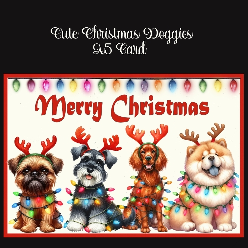 Cute Christmas Doggies A5 Card
