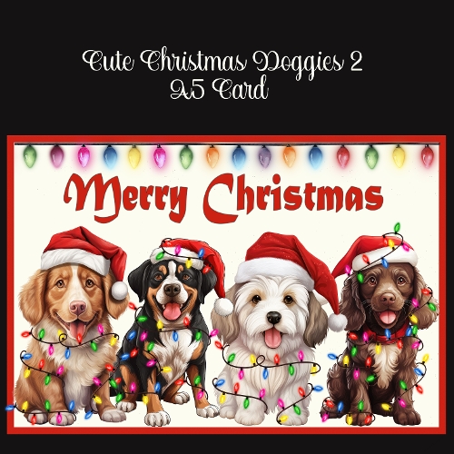 Cute Christmas Doggies 2 A5 Card
