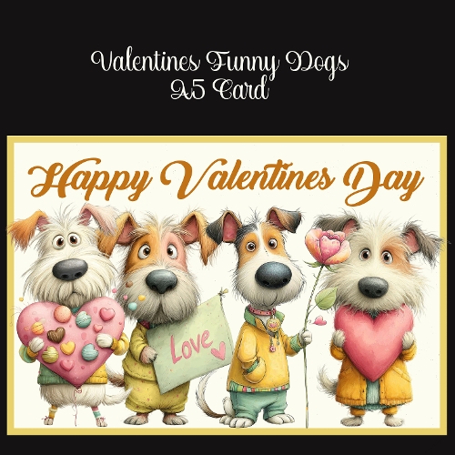 Valentines Funny Dogs A5 Card