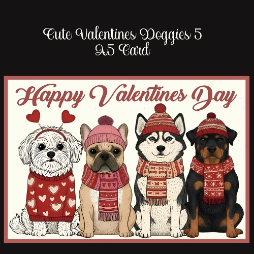 cup1416408_2474 - Cute Valentines Doggies 5 A5 Card