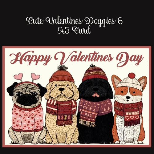 cup1416409_2474 - Cute Valentines Doggies 6 A5 Card