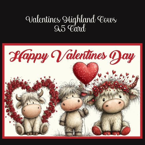 cup1419170_2474 - Valentines Highland Cows A5 Card