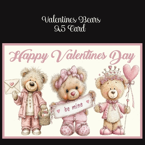 Valentines Bears A5 Card
