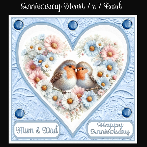 Anniversary Heart 7 x 7 Card