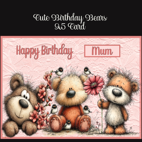 Cute Birthday Bears A5 Card