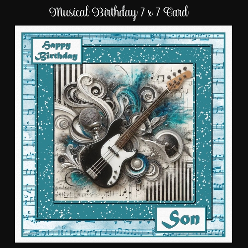 cup1426644_2474 - Musical Birthday 7 x 7 Card