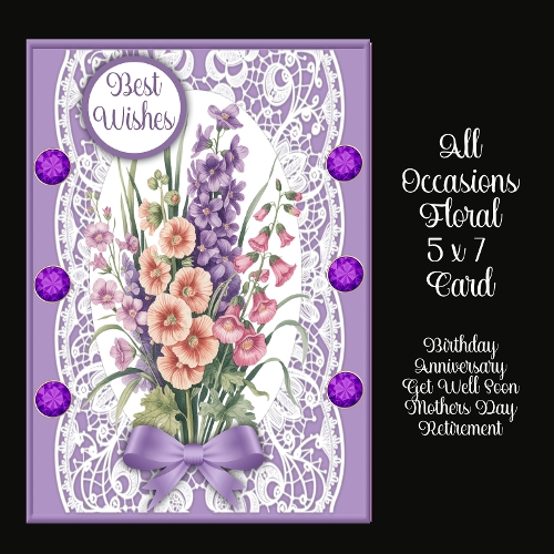 All Occasions Floral 5 x 7 Card