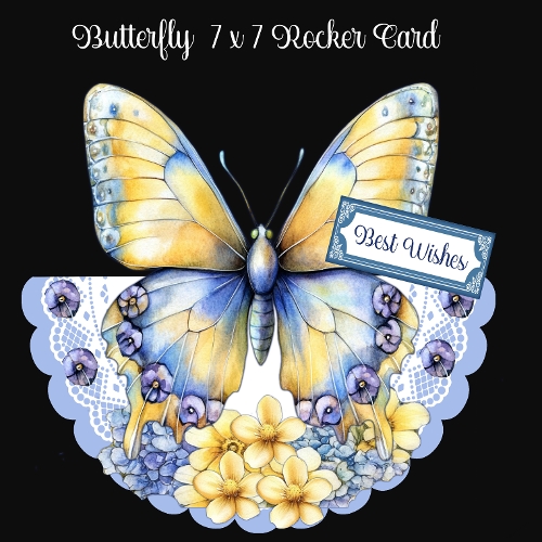 Butterfly Rocker 7 x 7 Card