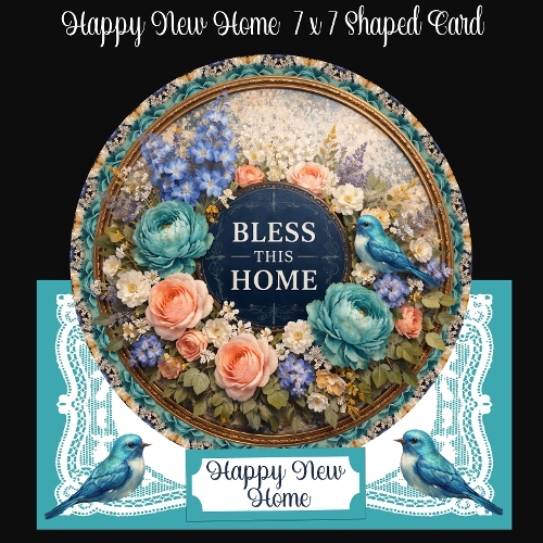 Haappy New Home 7 x 7 Shaped Card
