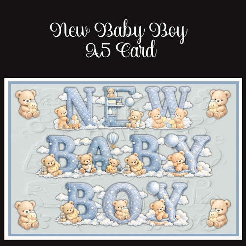 New Baby Boy A5 Card