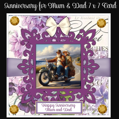 Anniversary For Mum & Dad 7 x 7 Card