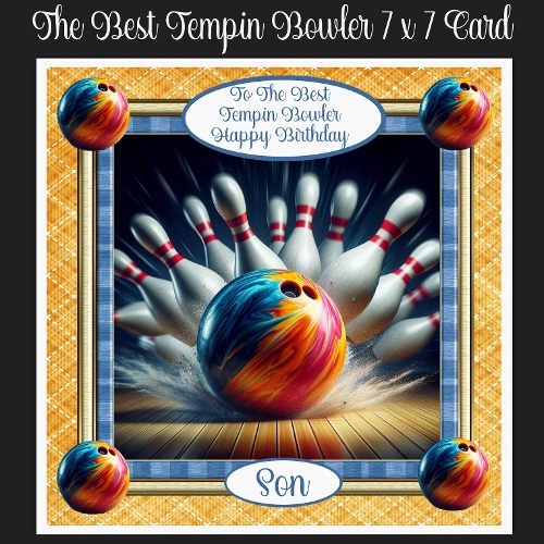 the Best Ten pin Bowler 7 x 7 Card