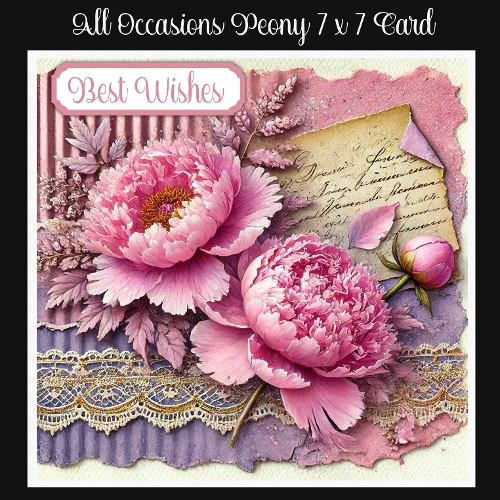 All Occasions Peony 7 x 7 Card