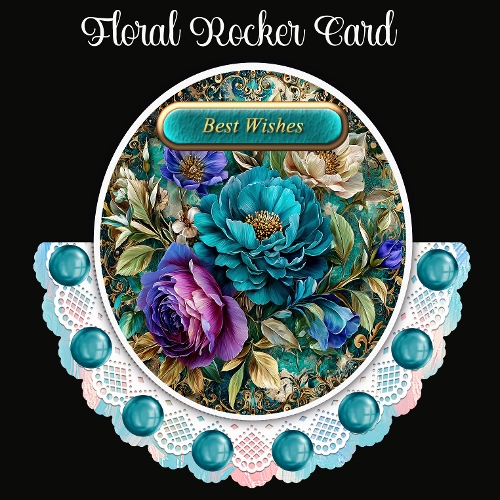 Floral Rocker Card