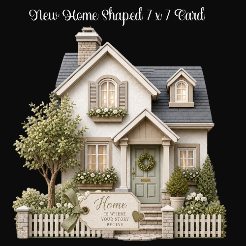 New Home Shaped 7 x 7 Card