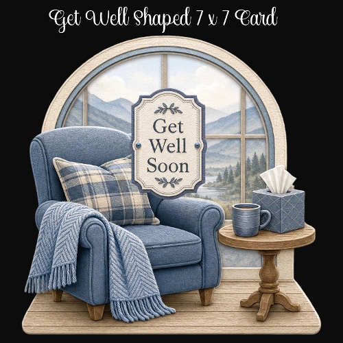 Get Well Shaped 7 x 7 Card
