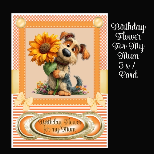 Birthday Flower For My Mum 5 x 7 Card