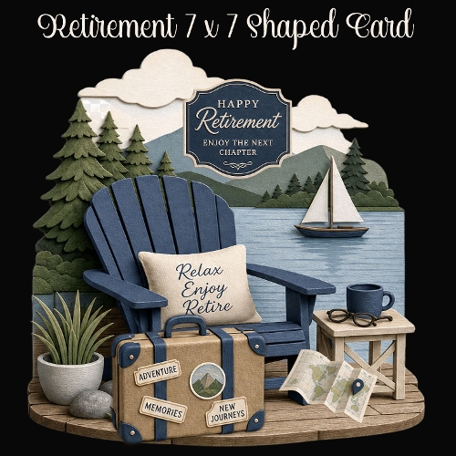 Retirement 7 x 7 Shaped Card