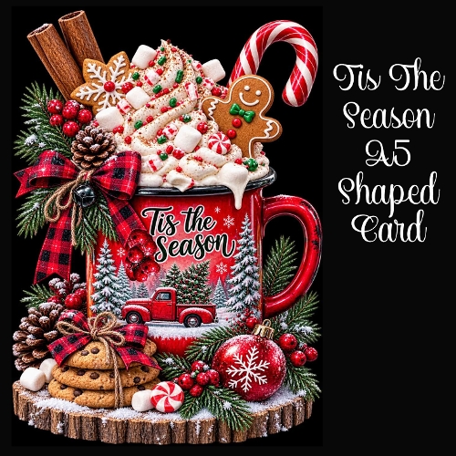 Tis The Season A5 Shaped Card