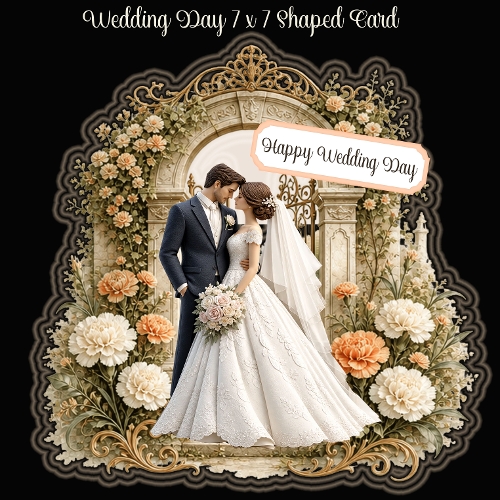 Wedding Day 7 x 7 Shaped Card  No 2