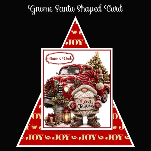 Gnome Santa Shaped Card