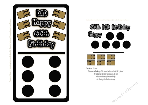 Decoupage Domino 60th Birthday Dad