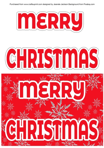 Merry Christmas Red and Silver Decoupage A5 Card