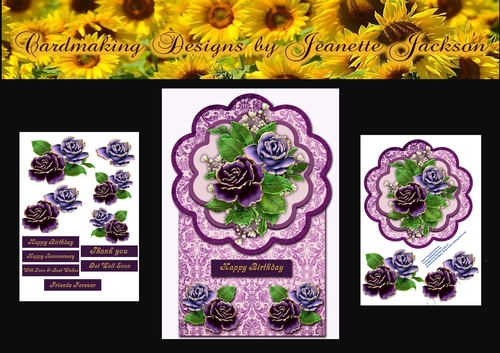 Doily Top Shaped A4 Decoupage Card Mini Kit