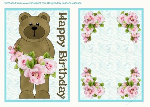 Teddy Bear Birthday Blue