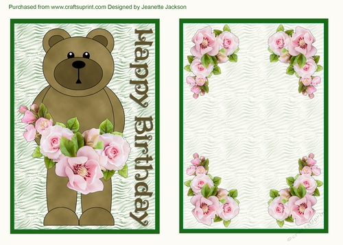 Teddy Bear Birthday Green