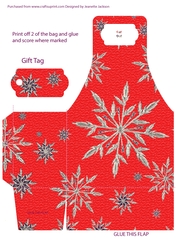 Snowflake Red Gift Bag