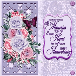 Tall Roses Anniversary Card