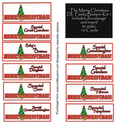The Merry Christmas DL Family Bumper Kit 1 x 10 Cards