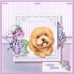 Cockapoo Puppy 6 x 6 Card