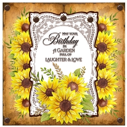 Sunflowers and Lace Birthday Card