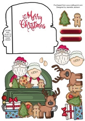 Christmas Santa Cookie Truck