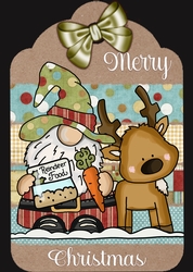 Christmas Gnome Tag Shaped Card