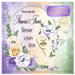 Bouquet of Happiness Roses Special Friend 8 x 8 Card