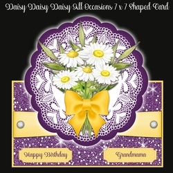 Daisy Daisy Daisy Shaped 7 x 7 Card