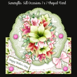 Amaryllis All Occasions 7 x 7 Shaped Card