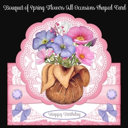 Bouquet of Spring Flowers All Occasions Shaped Card