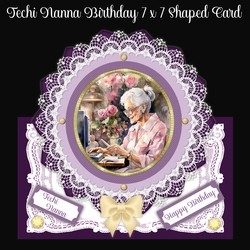 Techi Nanna Birthday 7 x 7 Shaped Card