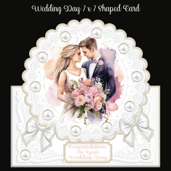 Wedding Day 7 x 7 Shaped Card