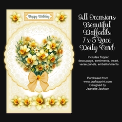All Occasions Beautiful Daffodils 7 x 5 Card