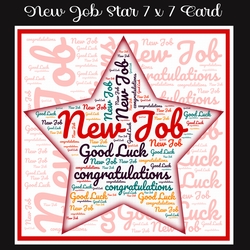 New Job Star 7 x 7 Card