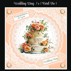 Wedding Day 7 x 7 Card No 1
